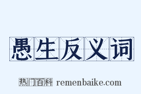 愚生反义词是什么意思的图片